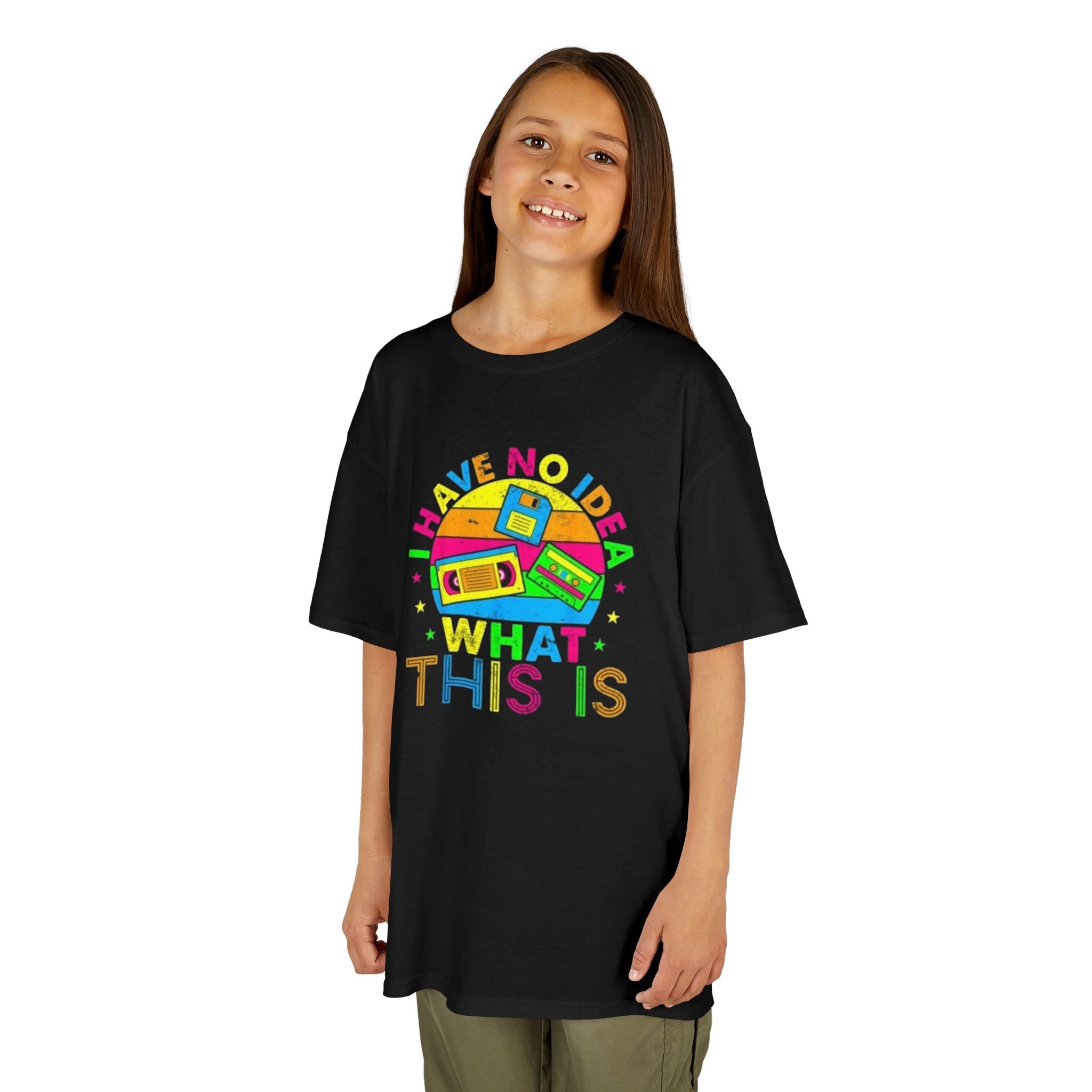 Kids T-Shirt — "I Have No Idea What This Is" Colorful Retro Toy Graphic