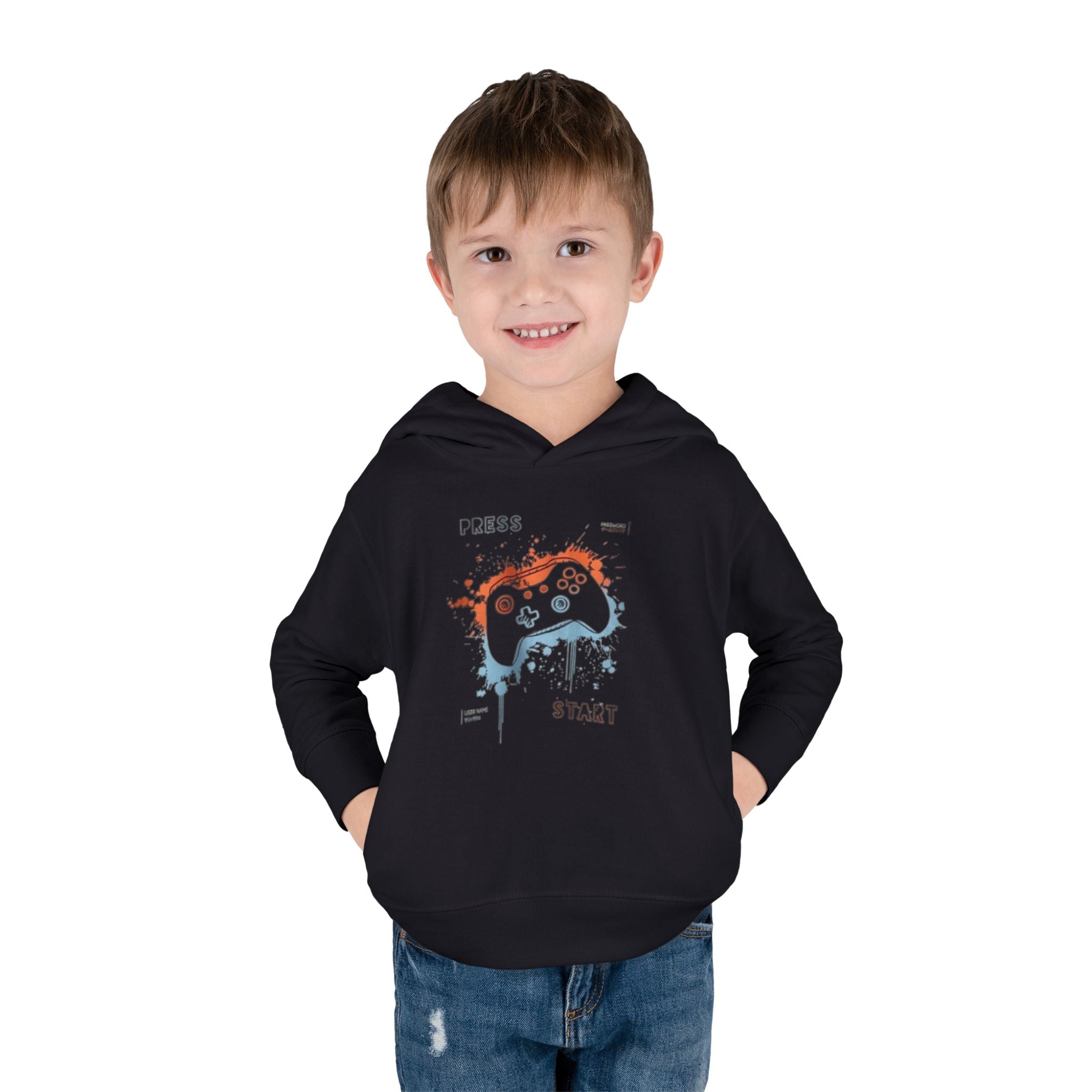Toddler Gaming Controller Hoodie — Retro Arcade Kids Pullover