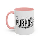 Created with a Purpose Ceramic Mug — Inspirational Ephesians 2:10 Coffee Cup
