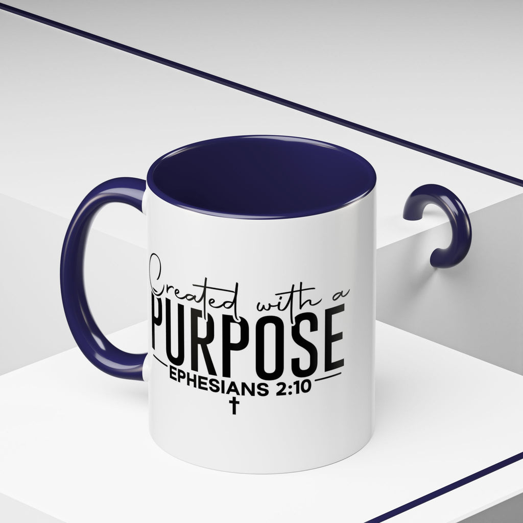 Created with a Purpose Ceramic Mug — Inspirational Ephesians 2:10 Coffee Cup