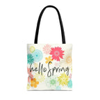 Hello Spring Floral Tote