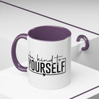 Be Kind To Yourself Accent Coffee Mug — Motivational Self-Care Tea Cup (11/15 oz)