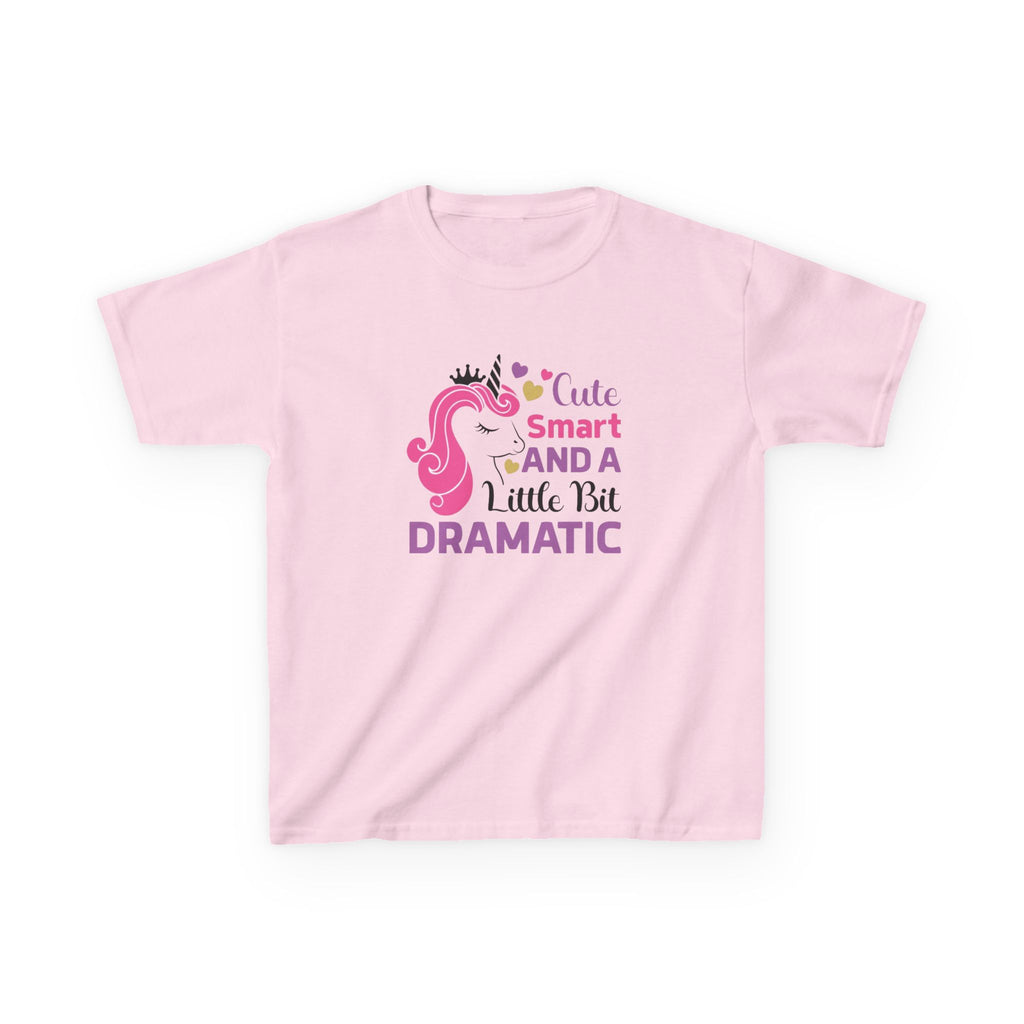 Kids T-Shirt — Cute Smart And A Little Bit Dramatic Unicorn Tee