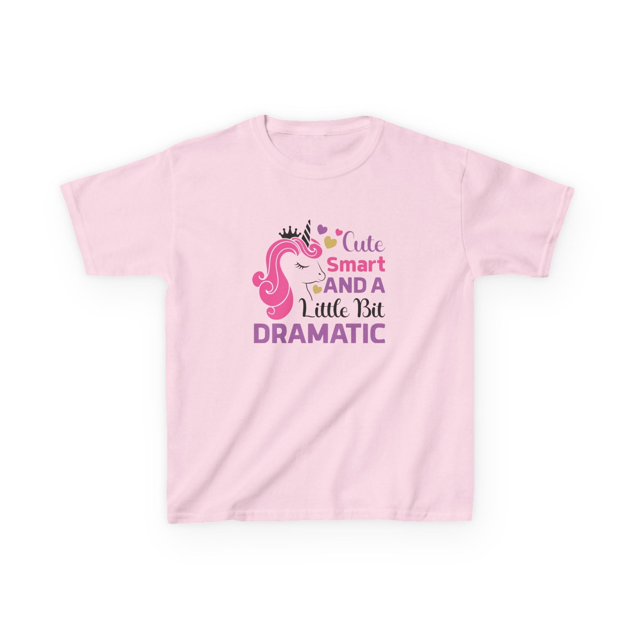 Kids T-Shirt — Cute Smart And A Little Bit Dramatic Unicorn Tee