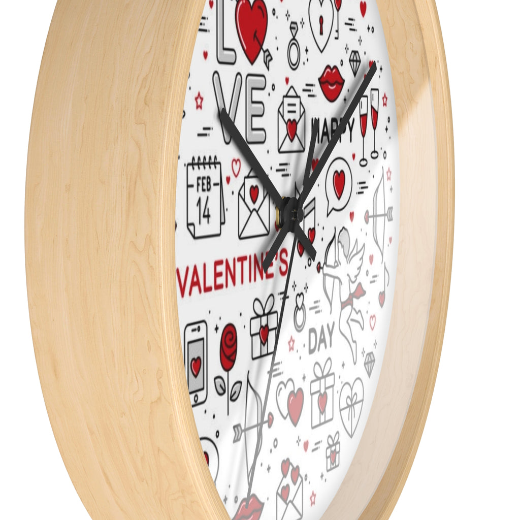 Valentine's Day Wall Clock — Love Icons Decorative Clock