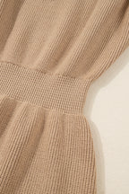 Embellished Keyhole Ribbed Sweater Dress