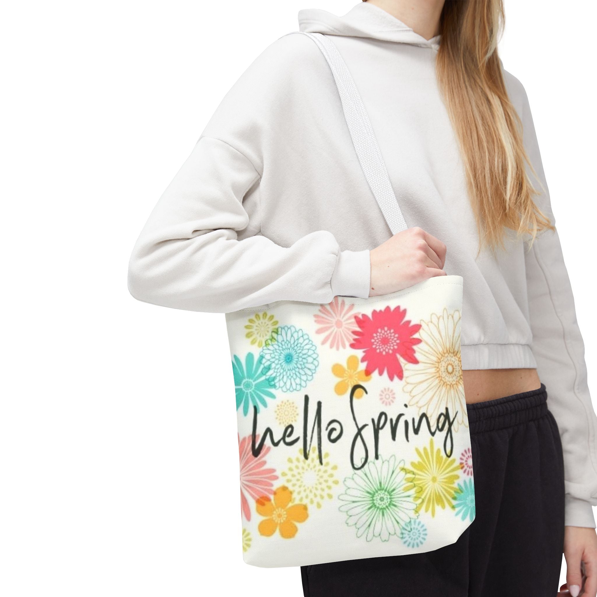 Hello Spring Floral Tote