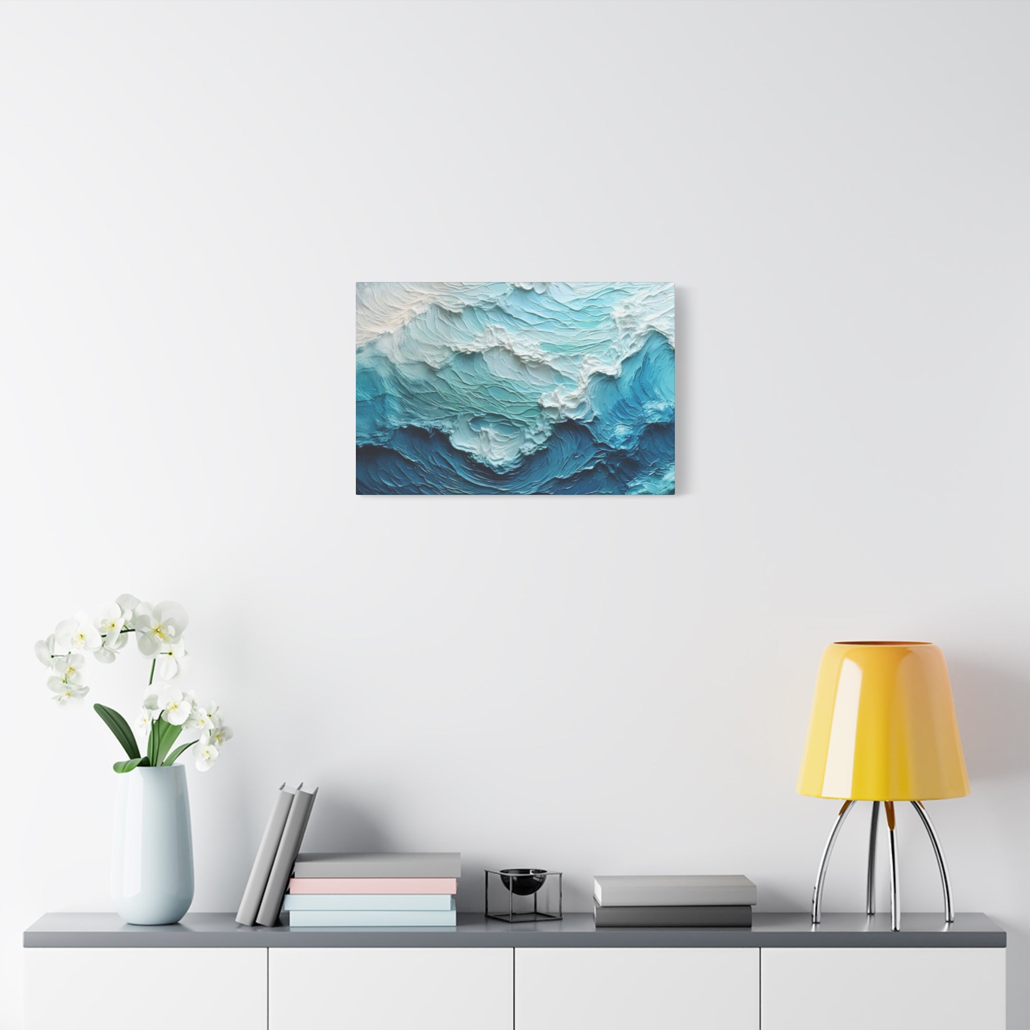 Ocean Waves Texture Matte Canvas Print