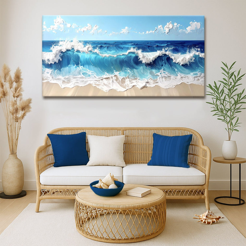 Serene Ocean Wave Coastal Wall Art II