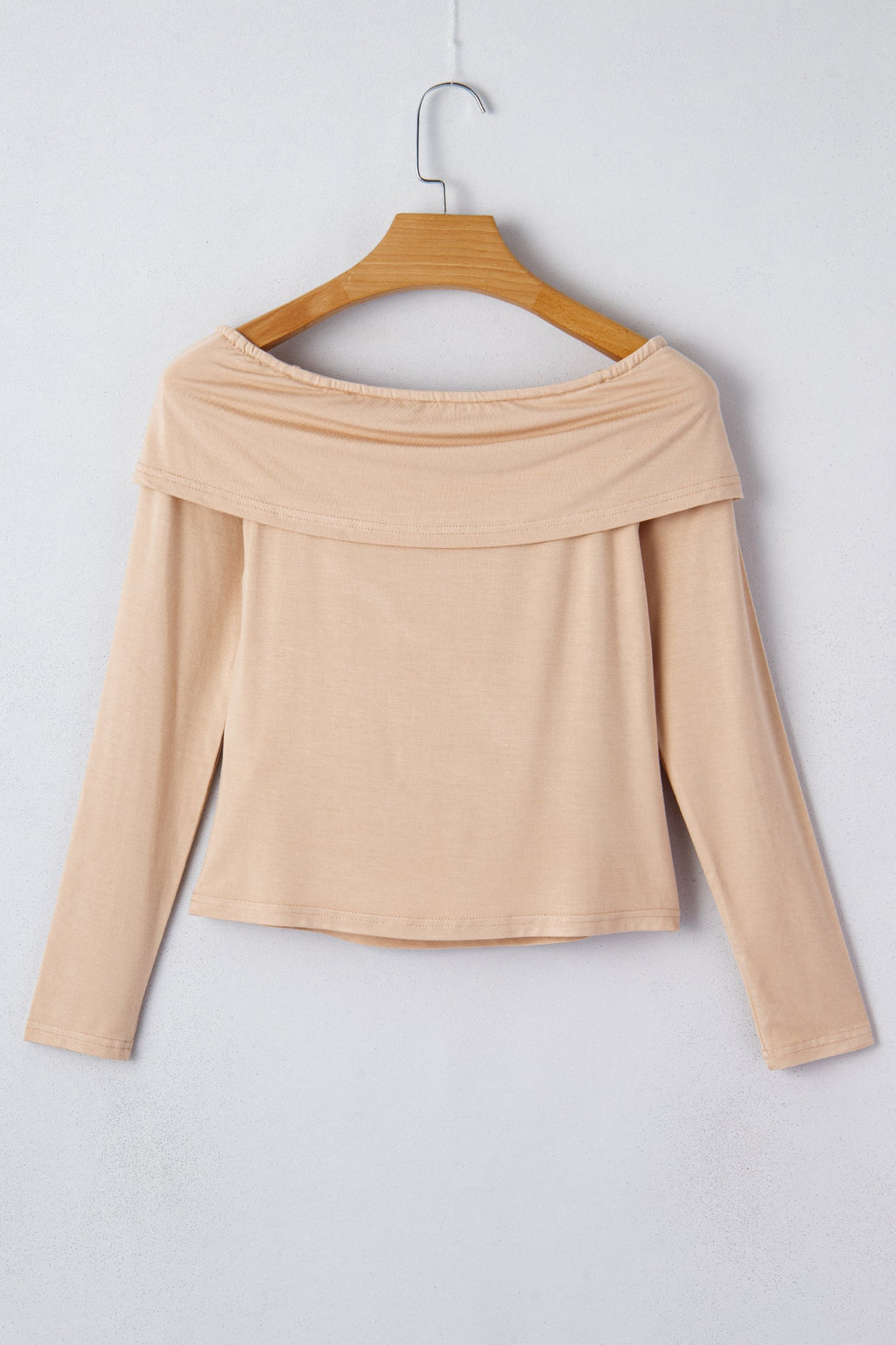 Off Shoulder Folded Long Sleeve