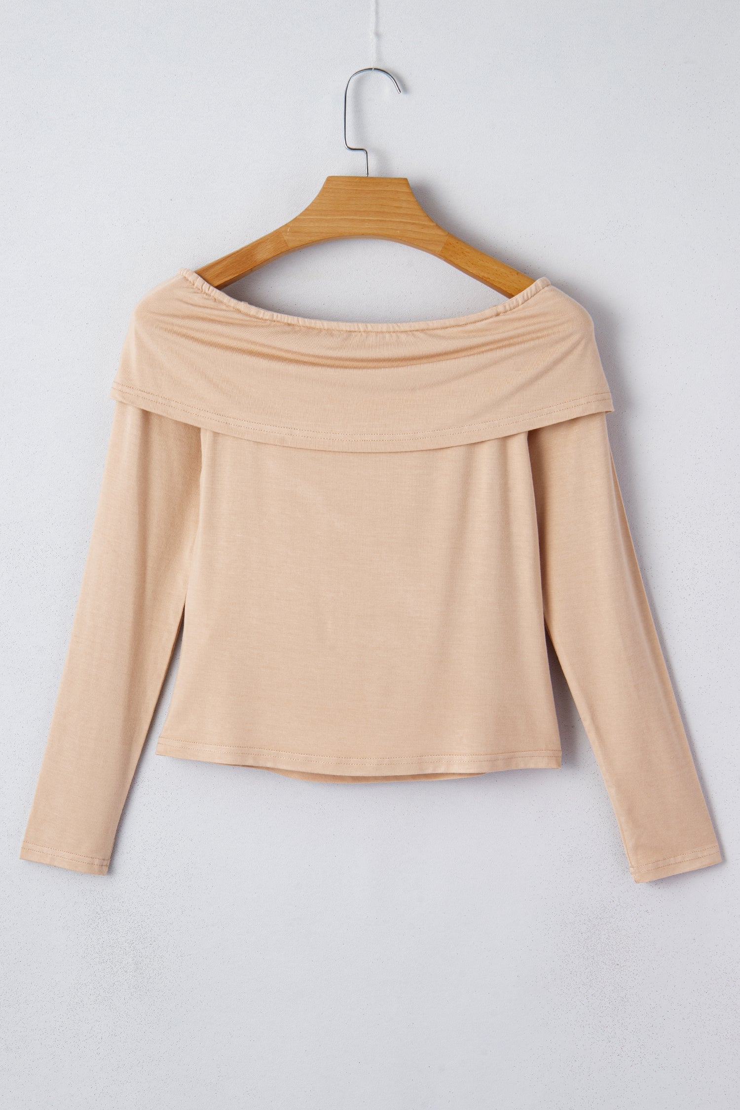 Off Shoulder Folded Long Sleeve