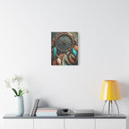 Dreamcatcher Wall Canvas – Boho Feather Art Print