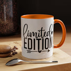 Limited Edition Accent Coffee Mug — Pink Interior, 'Limited Edition' Graphic (11/15oz)
