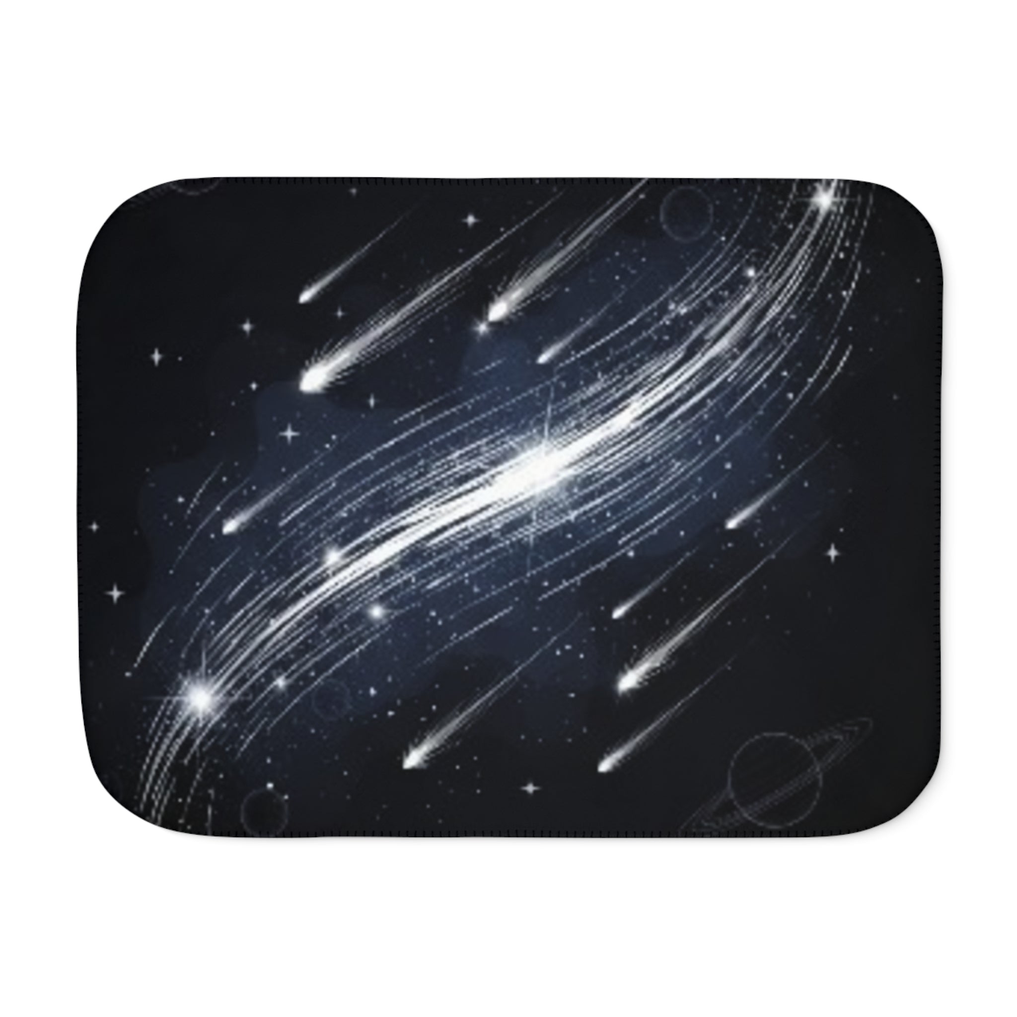 Galaxy Meteor Shower Sherpa Blanket — Cozy Space-Themed Throw
