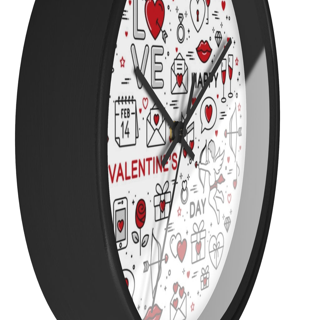 Valentine's Day Wall Clock — Love Icons Decorative Clock