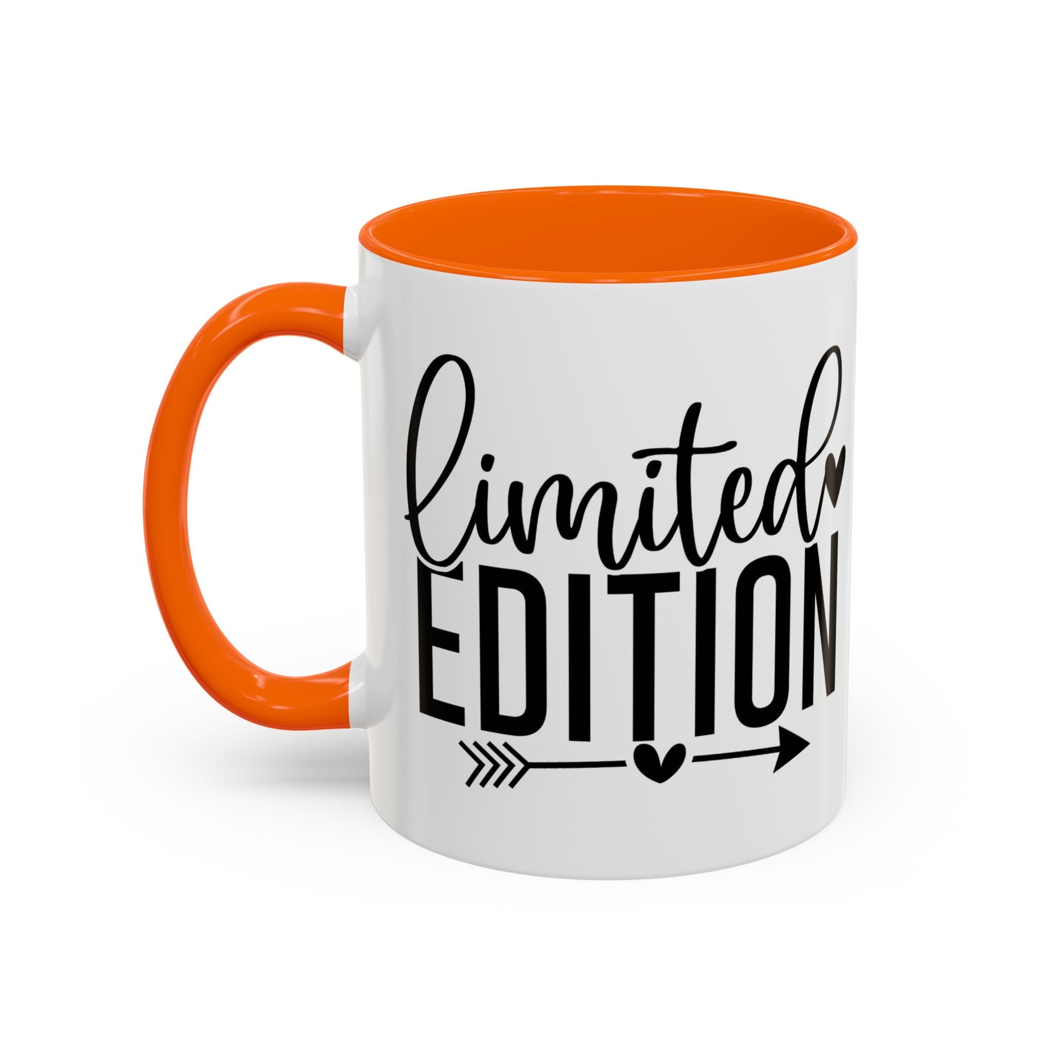 Limited Edition Accent Coffee Mug — Pink Interior, 'Limited Edition' Graphic (11/15oz)