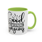 Good Morning Gorgeous Accent Coffee Mug – 11/15oz Pink Interior
