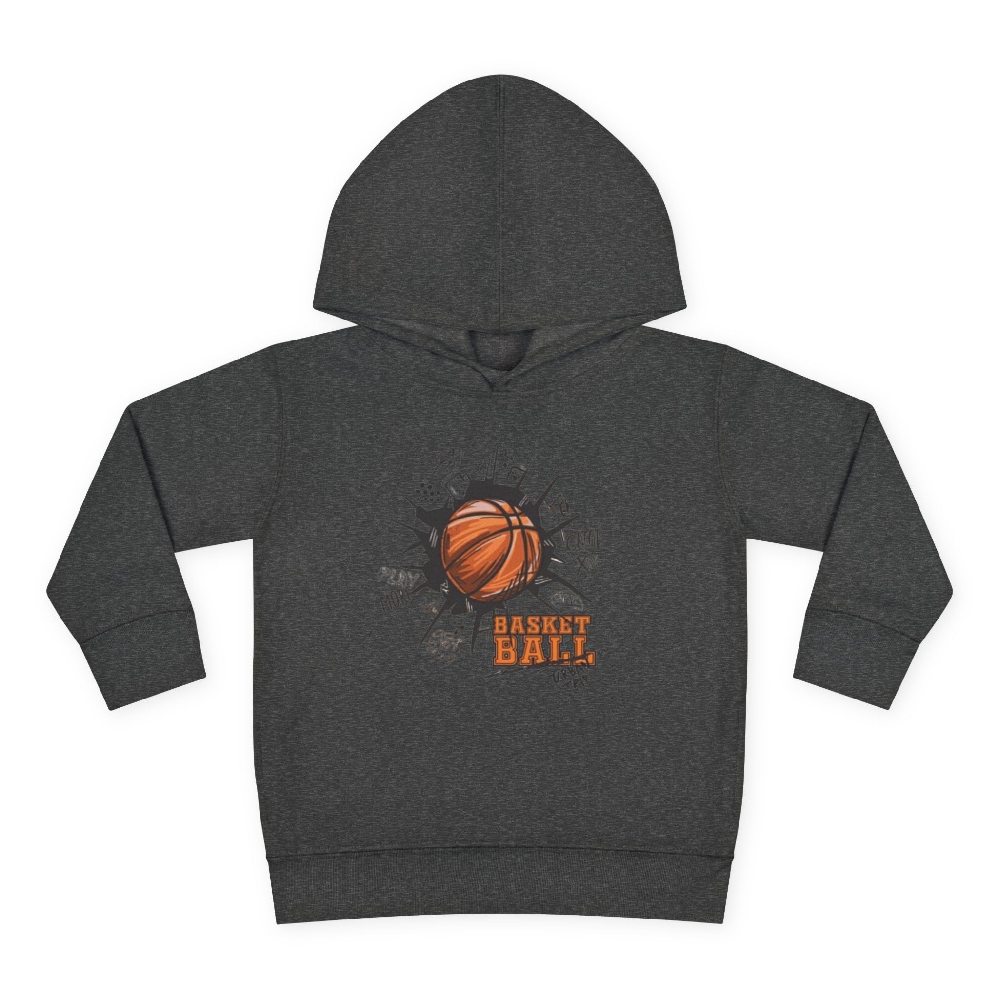 Toddler Basketball Hoodie – 'Ball' Graphic Pullover for Kids