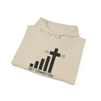 Christian Faith Hoodie — "Get Connected" Signal Bars Cross Design