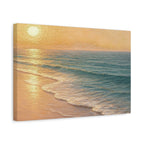 Sunset Beach Canvas Print — Seaside Wall Art Matte Stretched 1.25"