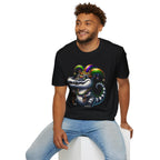 Mardi Gras Jester Alligator T-Shirt — Carnival Croc Graphic Tee