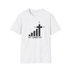 T-Shirt — "Get Connected" Signal Bars Cross Graphic
