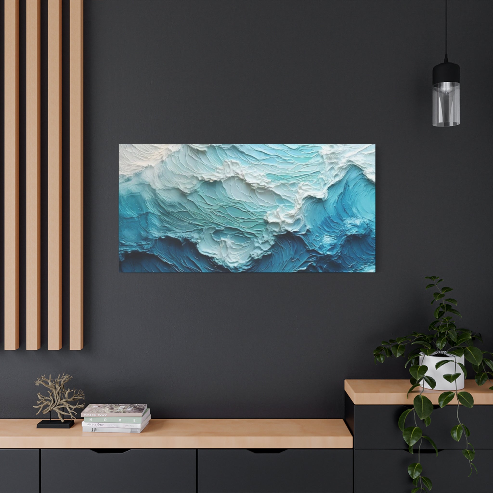 Ocean Waves Texture Matte Canvas Print