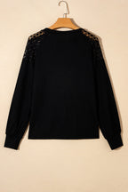 Ava Sleeve Textured Pullover Long Sleeve Top