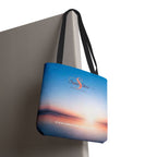 Sunset Beach Tote Bag — Sweet Skies Logo AOP Carryall