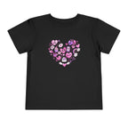 Toddler Tee — Pink Heart Doodle Design (Love, Kisses & Cute Icons)