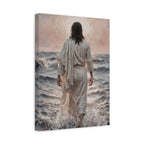 Jesus Walking on Water Matte Canvas Print