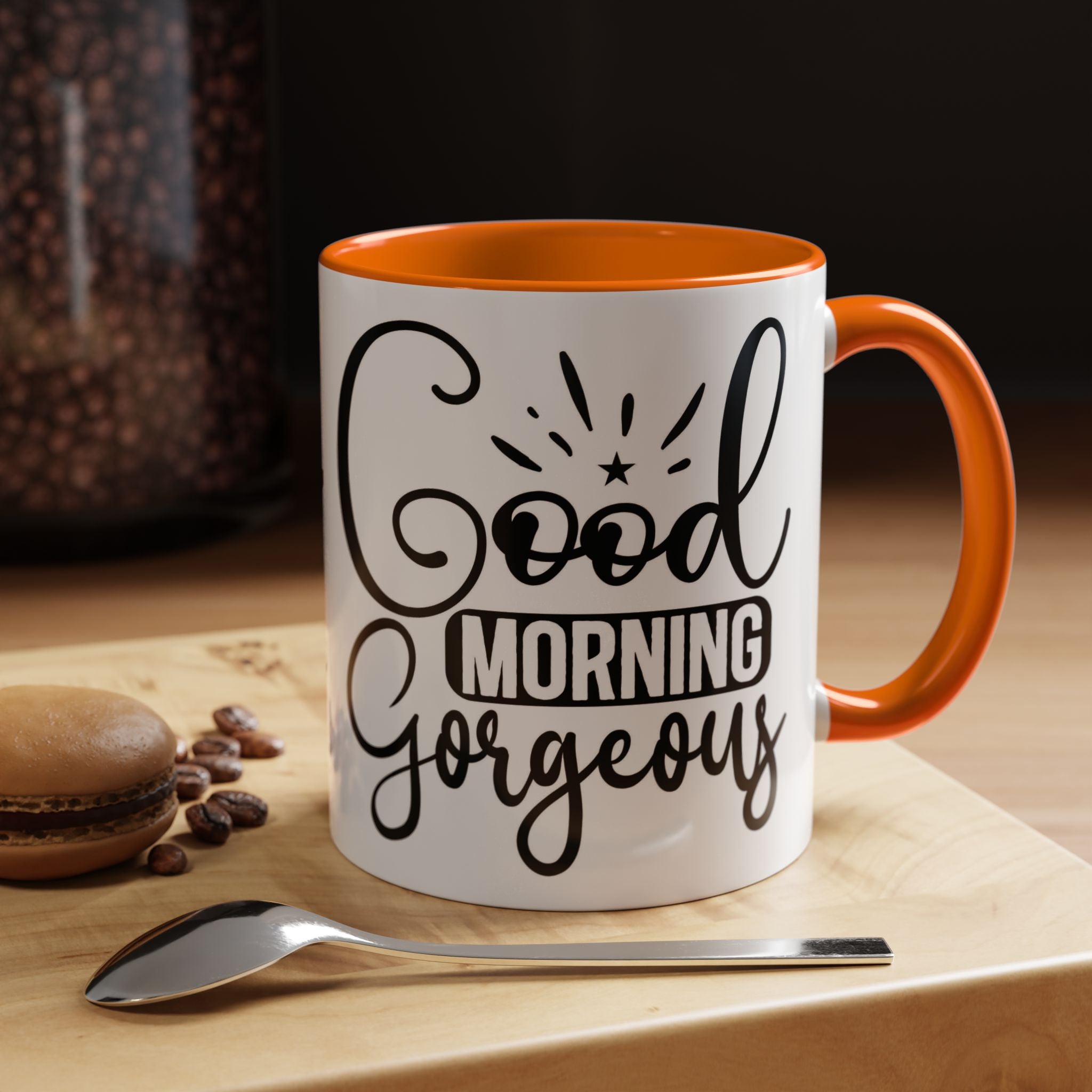 Good Morning Gorgeous Accent Coffee Mug – 11/15oz Pink Interior