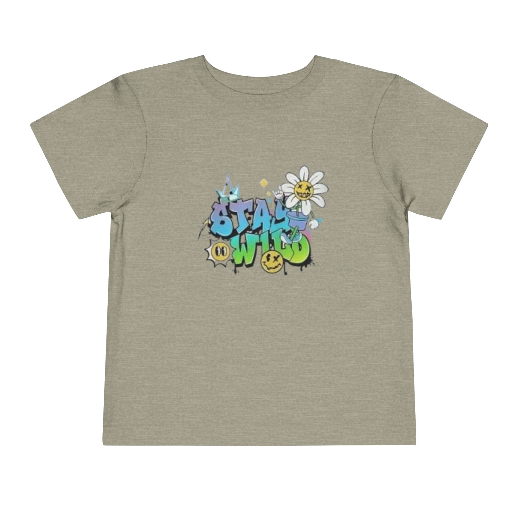 Toddler Tee - "Stay Wild" Graffiti Daisy Cute Kids T-Shirt