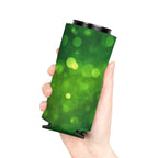 Green Bokeh Can Cooler – Insulated Beverage Koozie