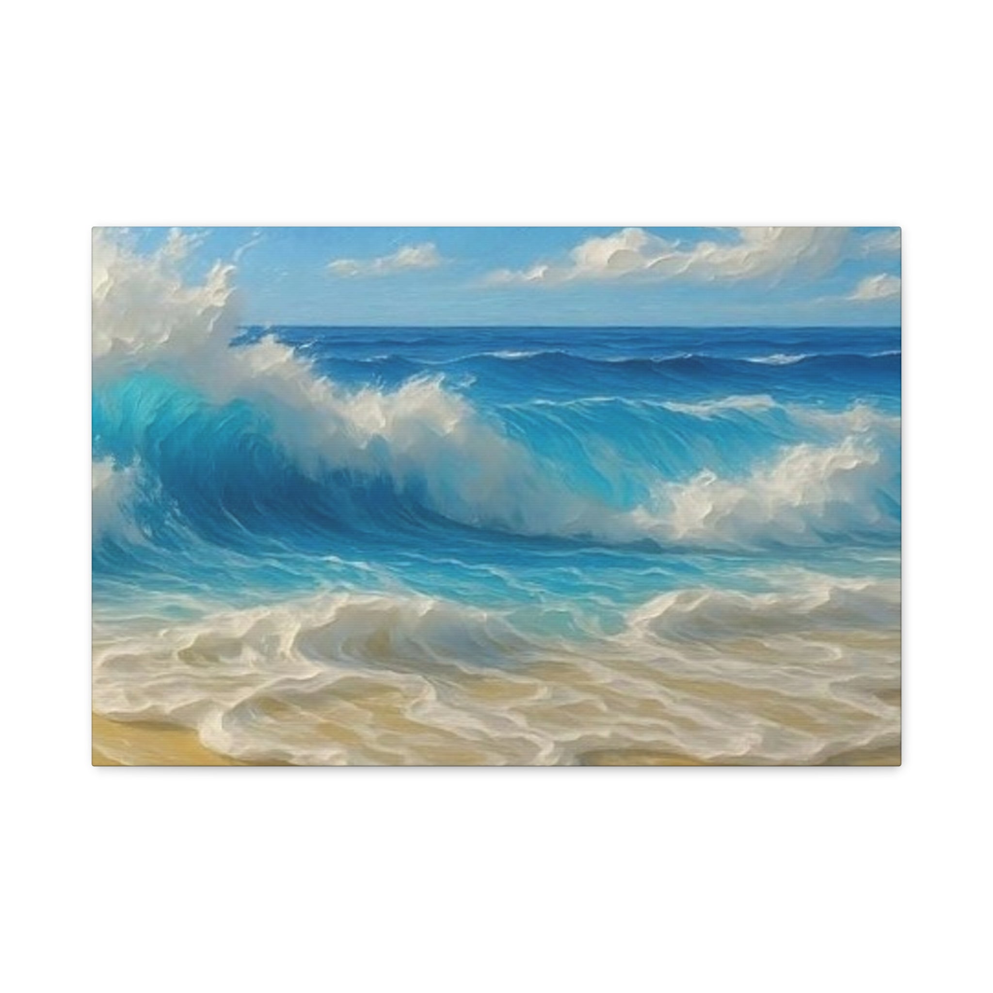 Sunny Beach Waves-Matte Canvas, Stretched, 1.25"