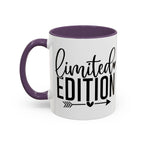 Limited Edition Accent Coffee Mug — Pink Interior, 'Limited Edition' Graphic (11/15oz)