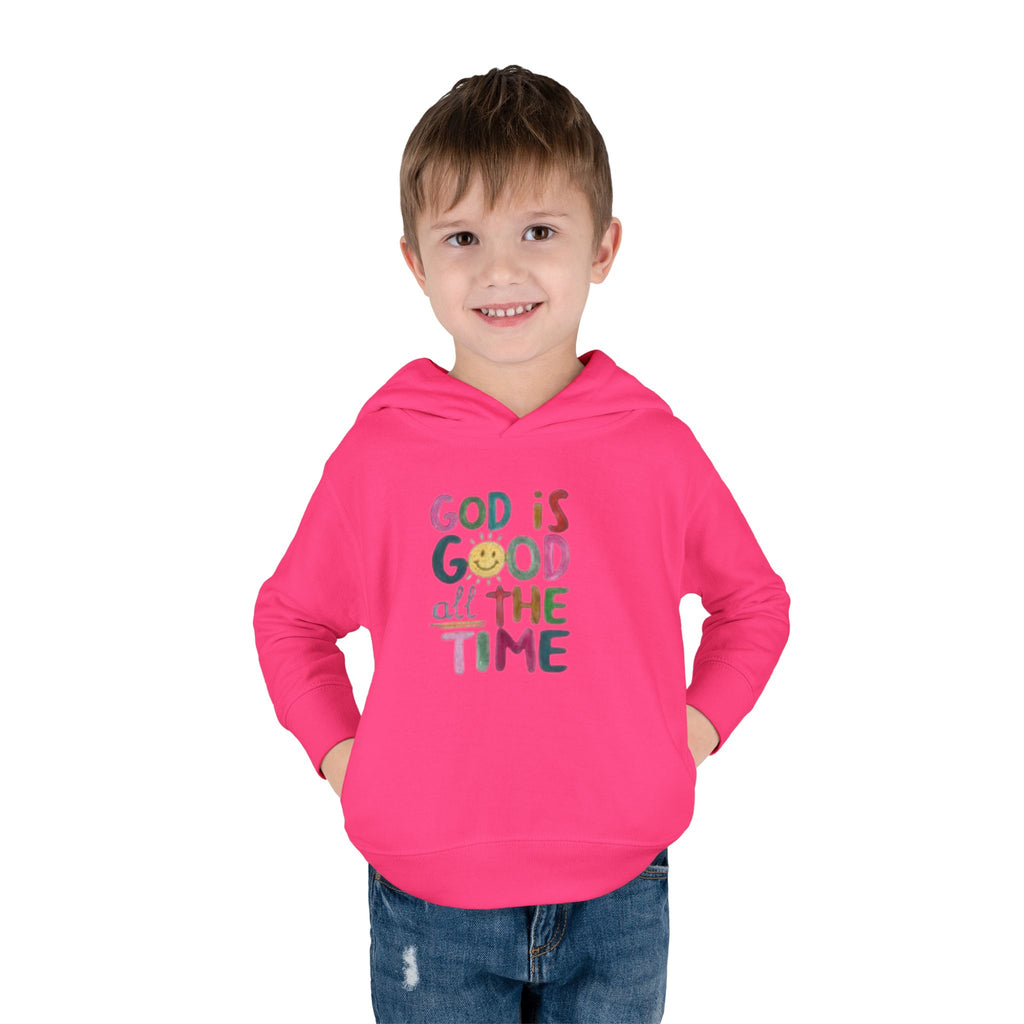 Toddler Hoodie — "God Is Good All The Time" Cute Faith Pullover