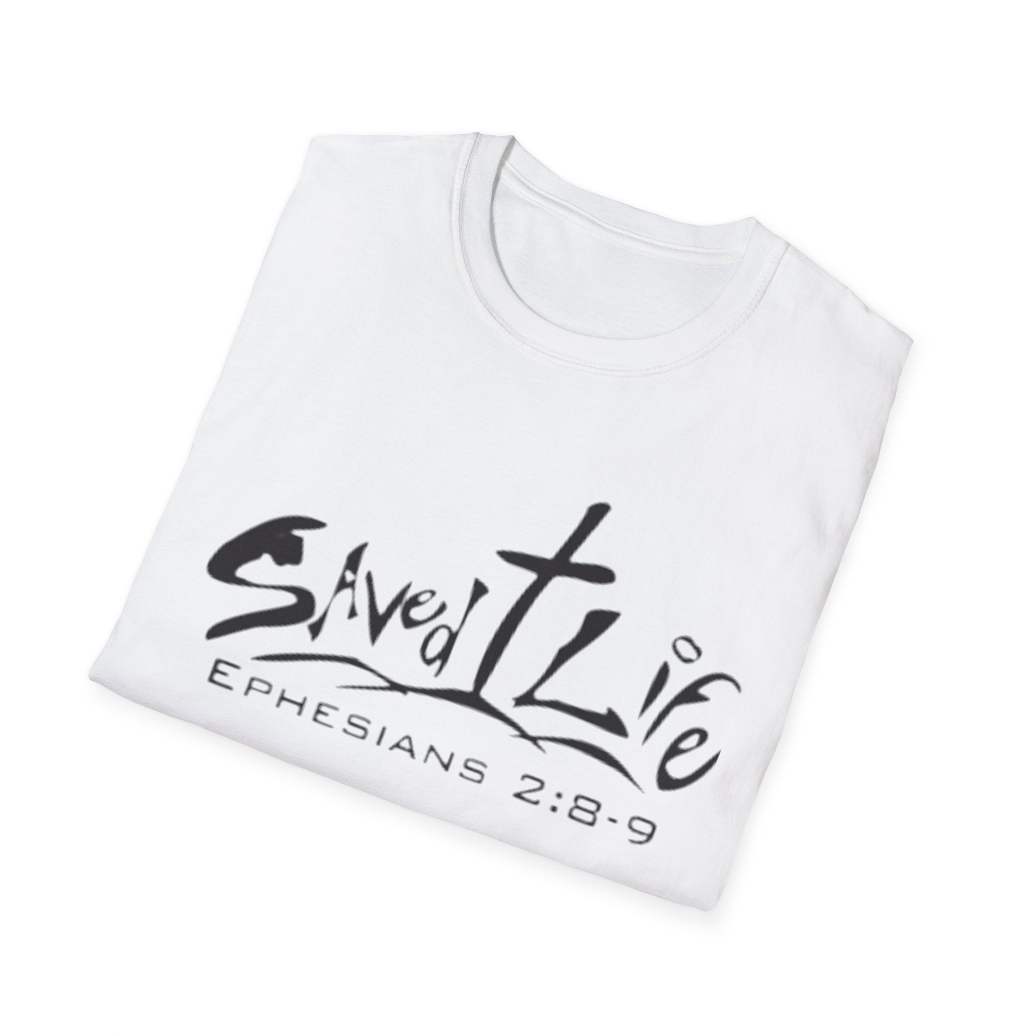 Saved & Live T-Shirt — Ephesians 2:8-9 Christian Faith Tee