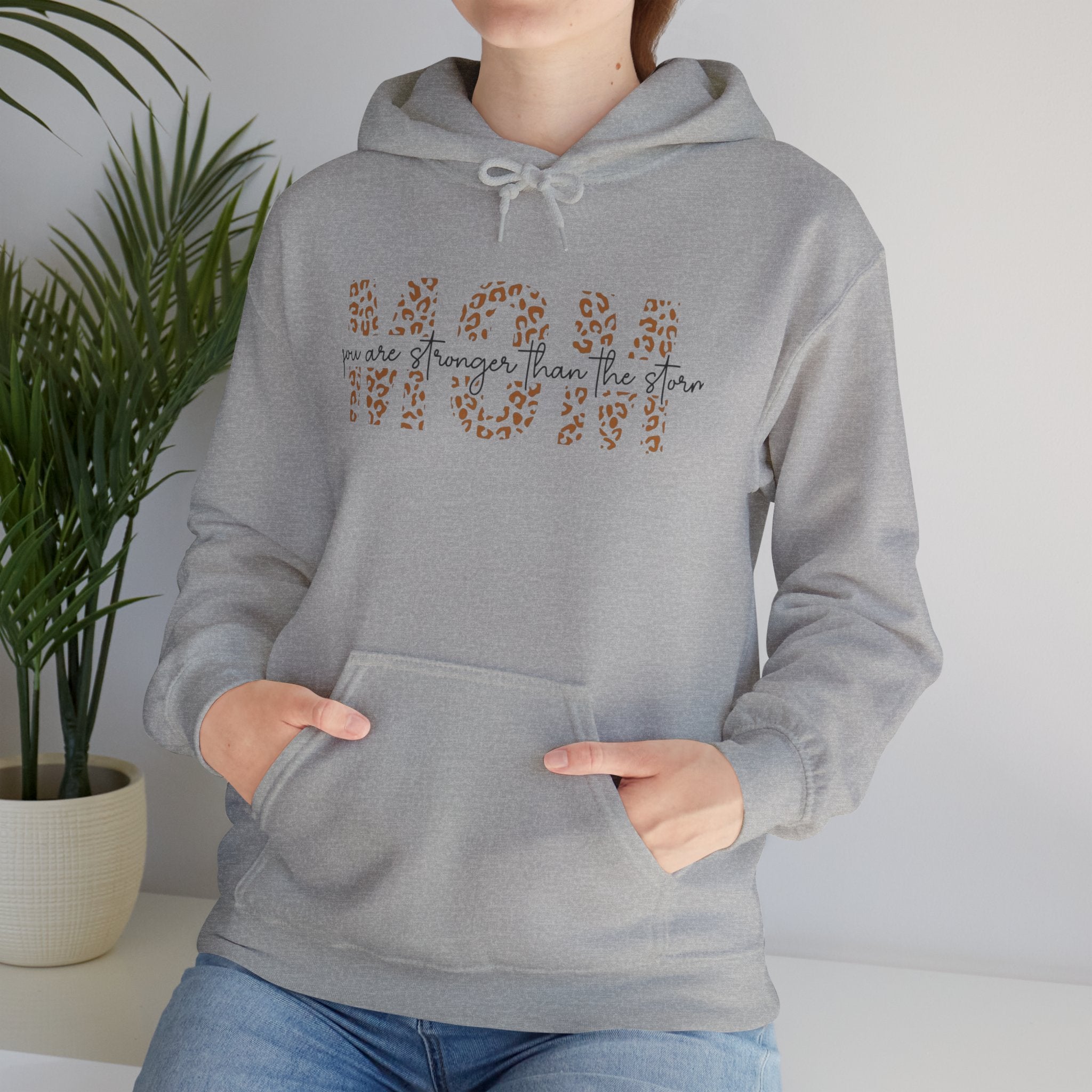 Mom Leopard Print Hoodie — Cozy Mother’s Day Sweatshirt
