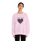 Love Me Gently Grunge Heart Sweatshirt | punk heart design, distressed love