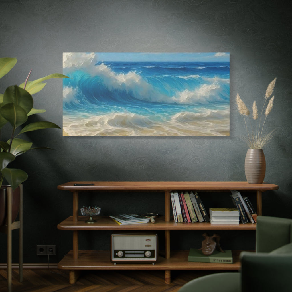 Sunny Beach Waves-Matte Canvas, Stretched, 1.25"