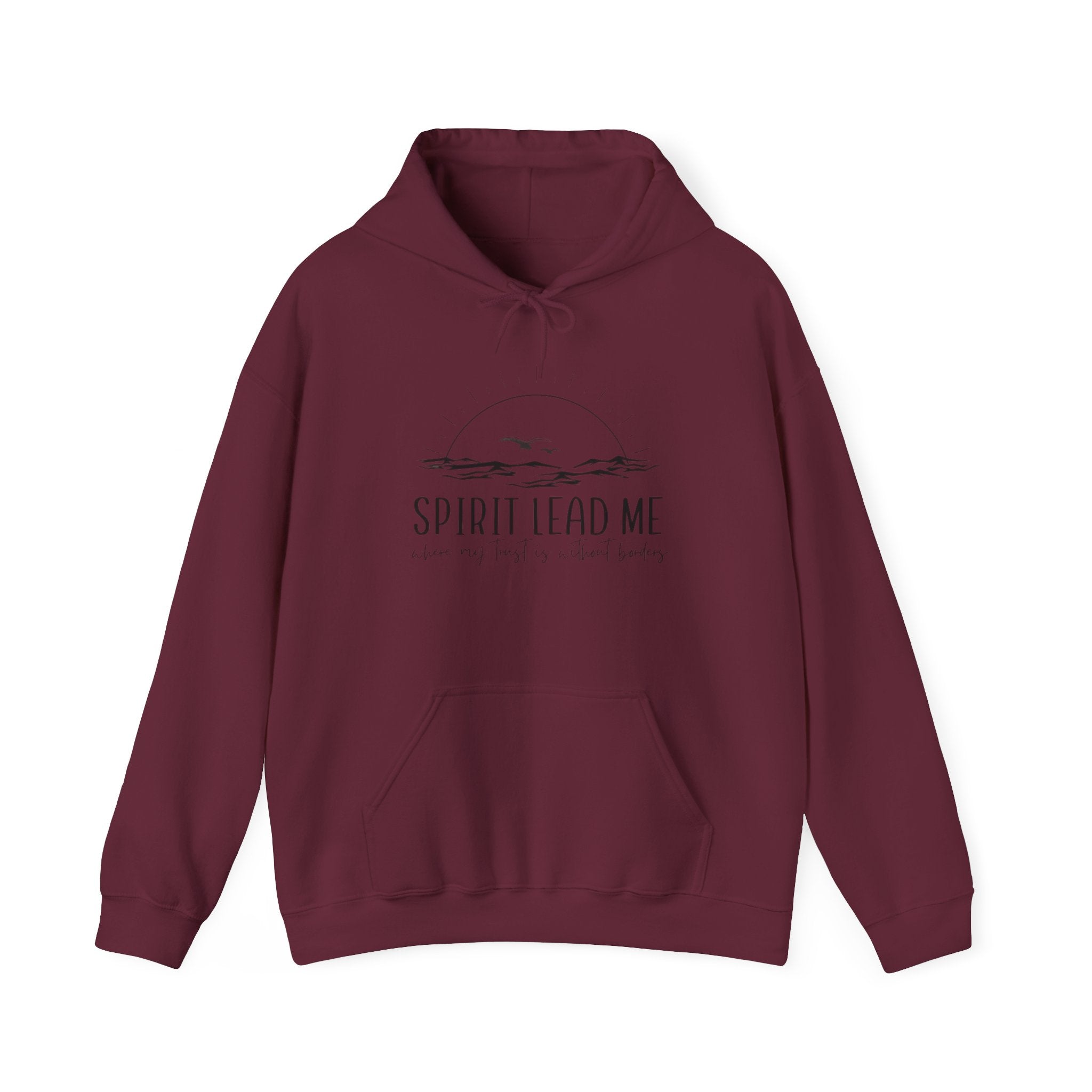 Spirit Lead Me Hoodie — Minimal Sunrise Christian Faith Sweatshirt