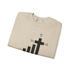 Crewneck Sweatshirt — "Get Connected" Cross Signal Christian Faith Pullover