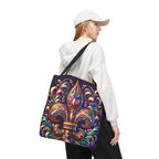 Fleur-de-Lis Jewel Tote Bag — Colorful Mardi Gras Boho Carryall