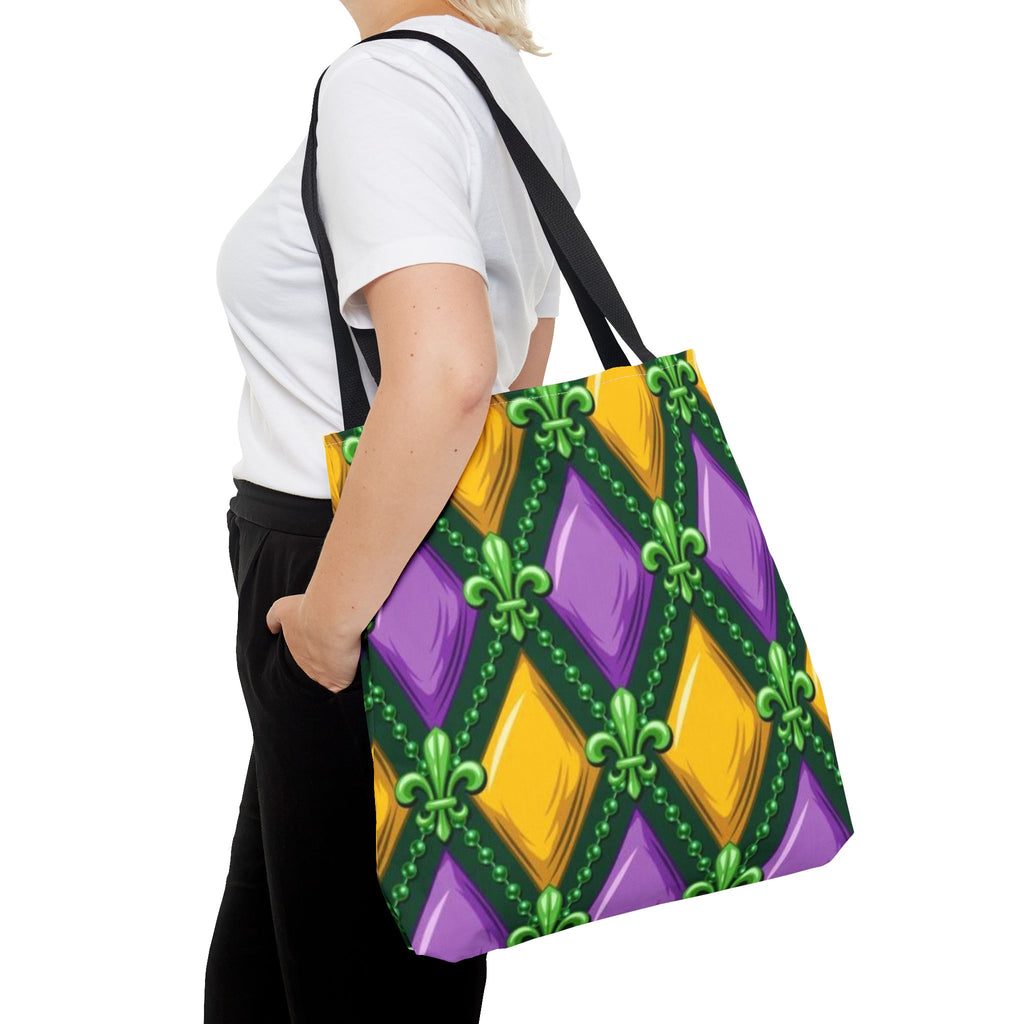 Mardi Gras Diamond Pattern Tote