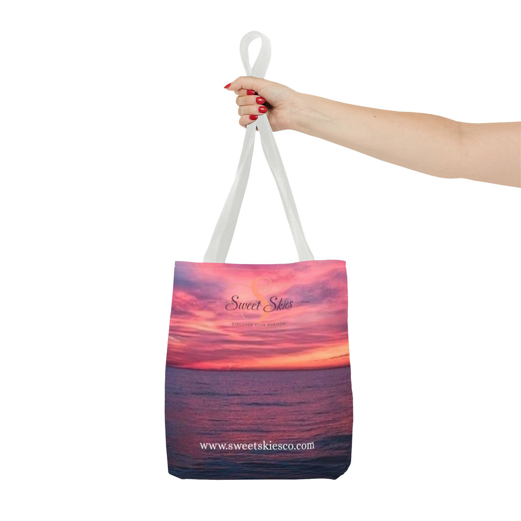 Sunset Beach Tote Bag – "Sweet Skies" Scenic All-Over Print