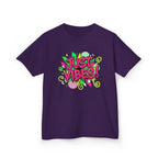 Kids T‑Shirt — "Just Vibes" Neon Graffiti Graphic Tee for Playful, Trendy Kids