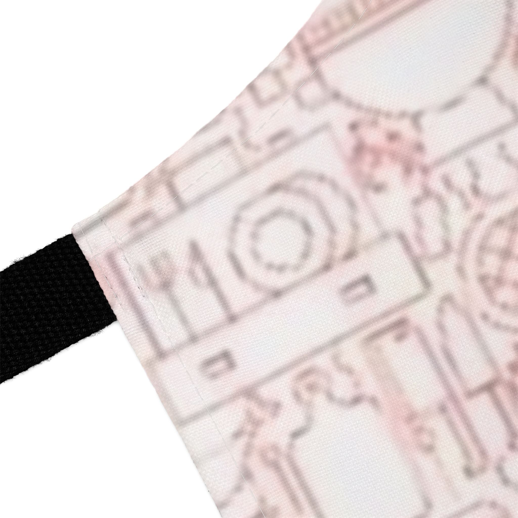 Rose Kitchen Pattern Apron — Floral Cooking Apron with Pink Doodle Design