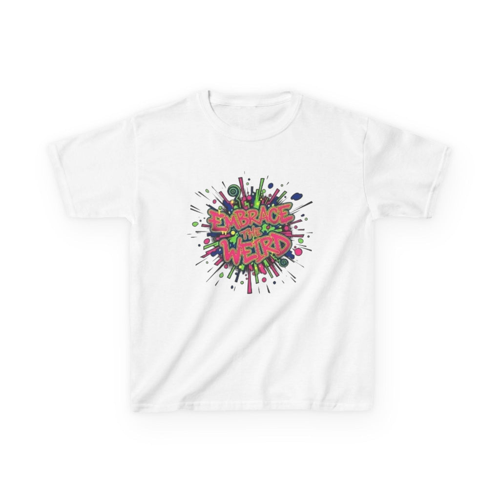 Kids T-Shirt — "Embrace Your Weird" Colorful Splash Graphic