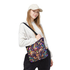 Fleur-de-Lis Jewel Tote Bag — Colorful Mardi Gras Boho Carryall